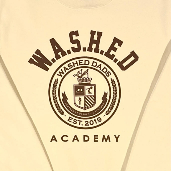 Washed Dads Academy Seal Mens Crewneck Sweatshirt | Size XL Mens - Picture 4 of 6